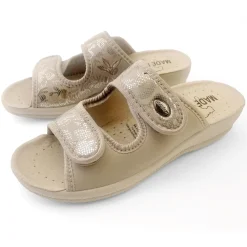 Chaussures, Chaussons Et Accessoires-Tempsl Mules tissu beige ou rose