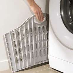 Housses Et Accessoires De Rangement-Tempsl Panier à linge pliable gris