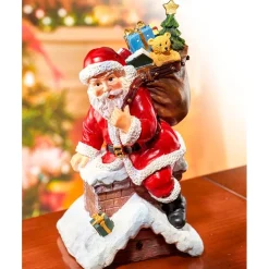 Décorations Intérieures Noël|Décorations-Tempsl Père Noël sensor cheminée