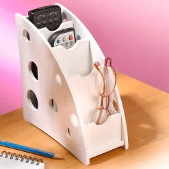 Accessoires Bureau-Tempsl Range-télécommandes bois blanc