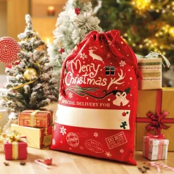 Emballages Cadeaux-Tempsl Sac à cadeaux rouge