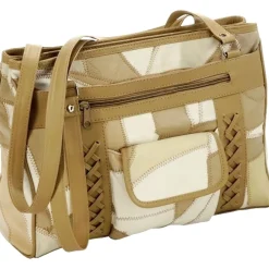 Sacs, Bijoux Et Accessoires-Tempsl Sac patchwork tressé Beige