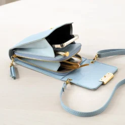 Sacs, Bijoux Et Accessoires-Tempsl Sac pochette pompon bleu