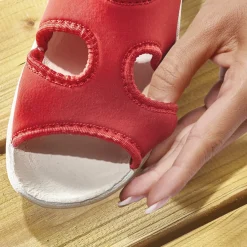 Chaussures, Chaussons Et Accessoires-Tempsl Sandales extensibles fleuri, rouge ou marine