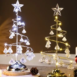 Décorations Intérieures Noël|Table De Noël-Tempsl Sapin pampilles doré ou argenté