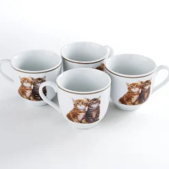 Idées Cadeaux Noël|Accessoires Petit-Déjeuner-Tempsl Service à café chatons