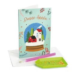 Loisirs Créatifs-Tempsl Set de 4 cartes postales à diamanter Nouvel an