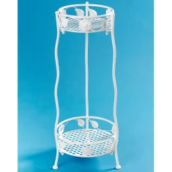 Décorations|Petits Meubles-Tempsl Support piédestal blanc pour plante