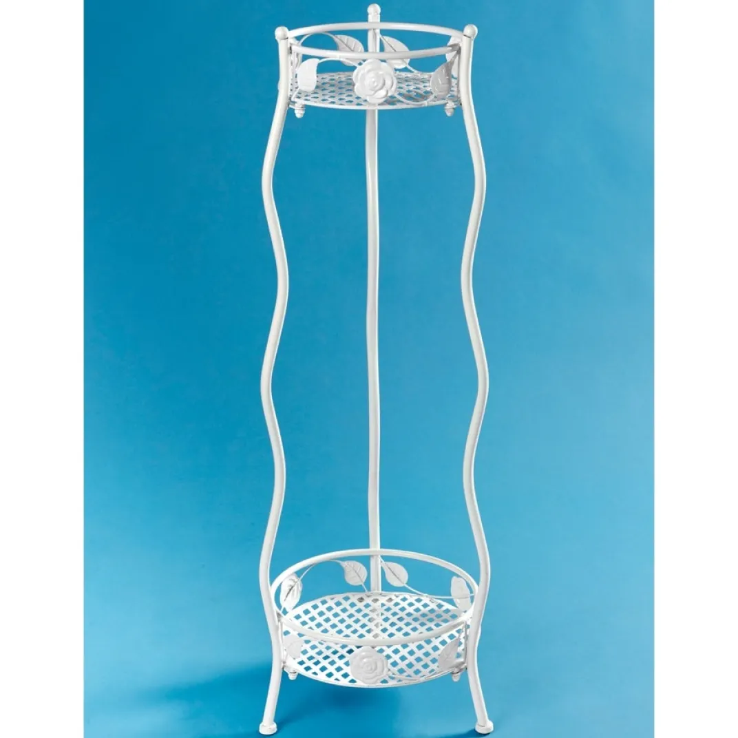 Décorations|Petits Meubles-Tempsl Support piédestal blanc pour plante