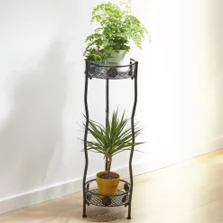 Décorations-Tempsl Support plante noir
