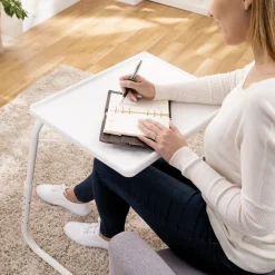 Décorations|Petits Meubles-Tempsl Table TV réglable : Blanc ou Moka