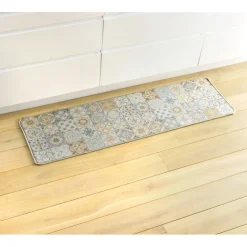 Décorations Cuisine|Décorations-Tempsl Tapis carreaux ciment bleu ou beige