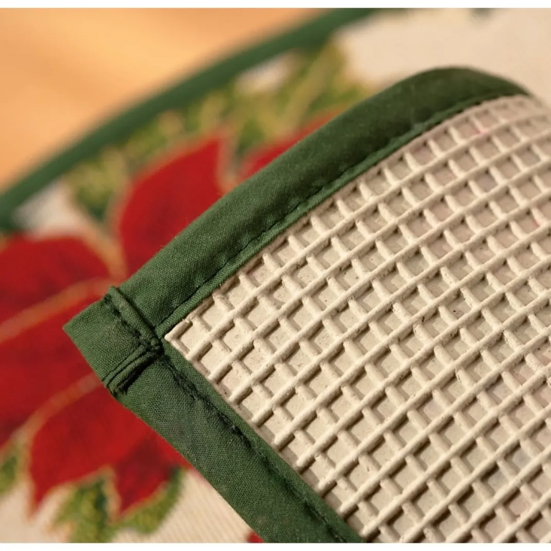 Décorations Intérieures Noël|Décorations Cuisine-Tempsl Tapis "poinsettias" 48 x 68 cm