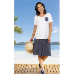 Vêtements-Tempsl Tee shirt blanc poche fantaisie